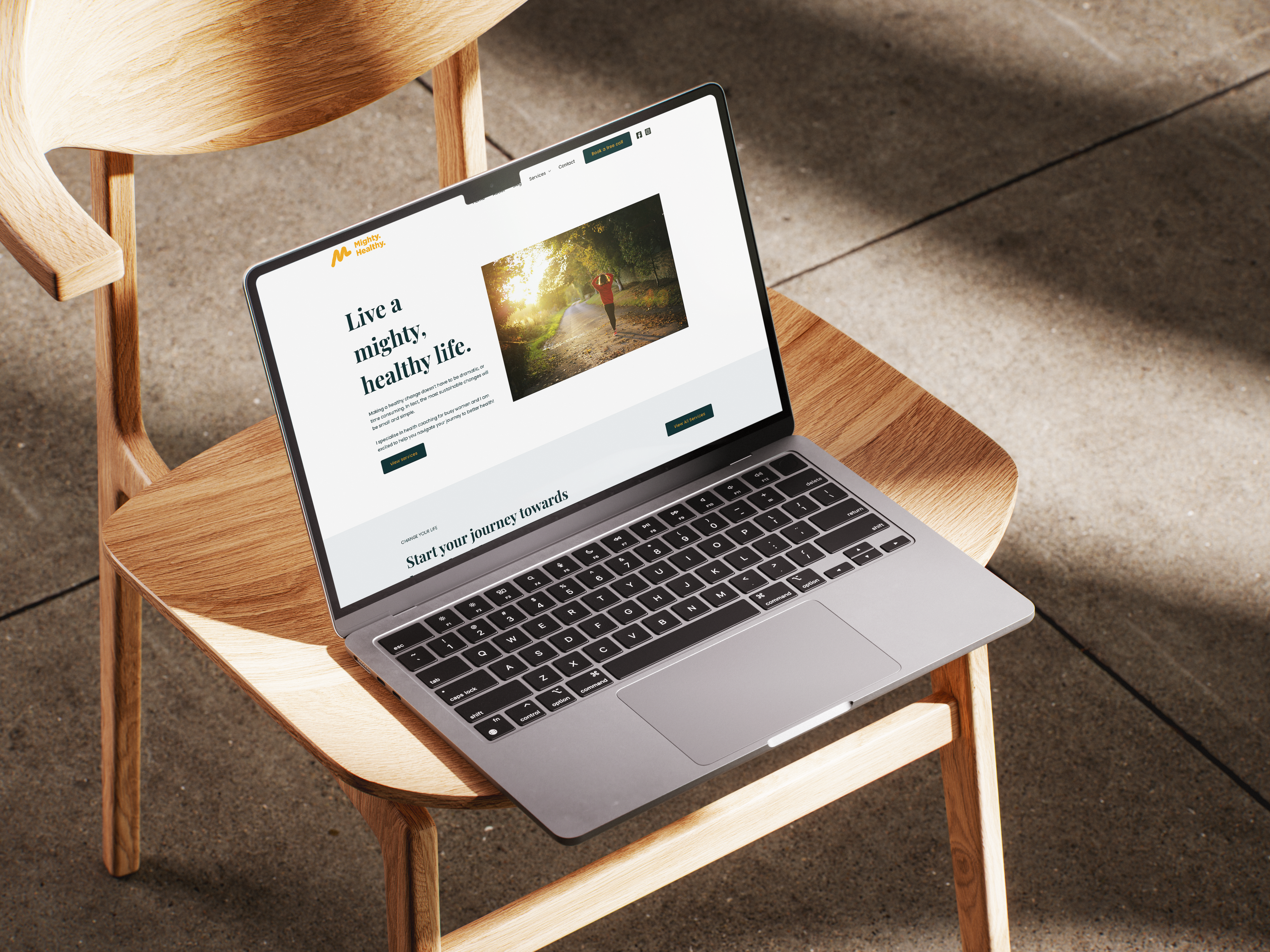 Mighty Healthy website homepage